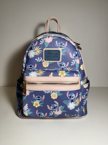 Loungefly Disney Lilo & Stitch Scrump & Stitch Floral Mini Rucksack, leichte Gebrauchsspuren