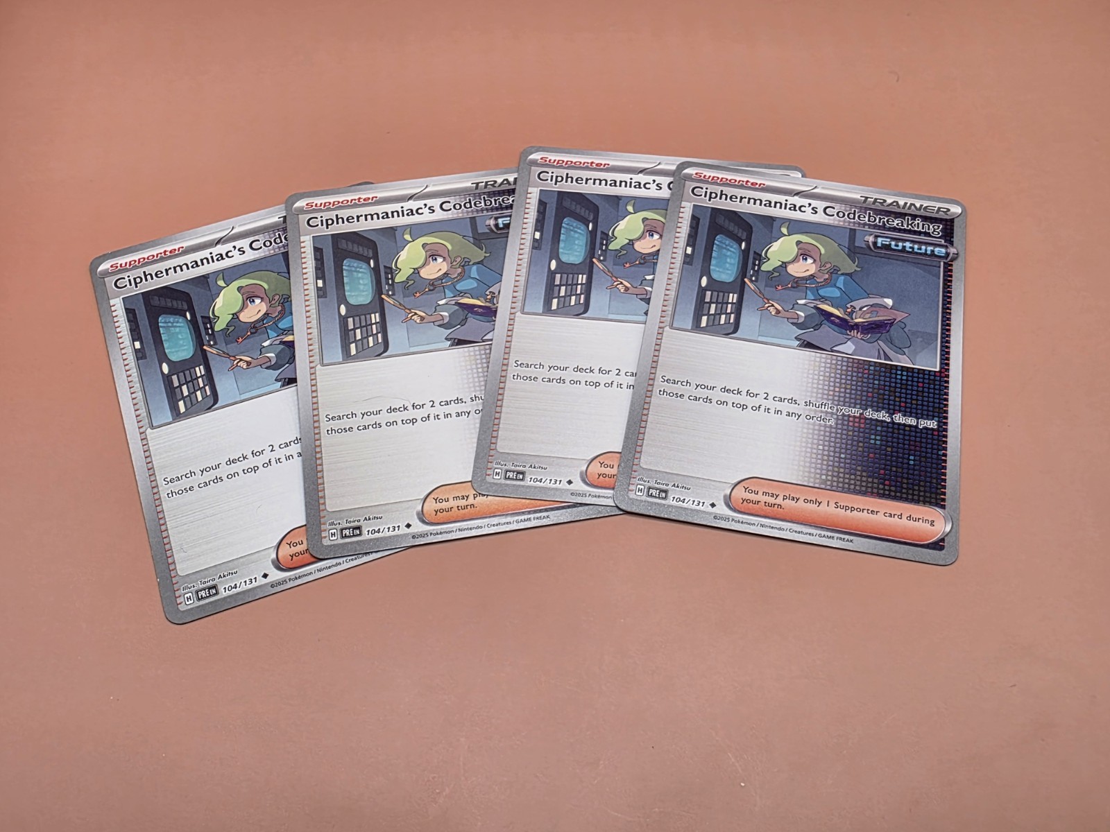 4x Ciphermaniac's Codebreaking - Playset - Trainer x4 - Pokemon TCG