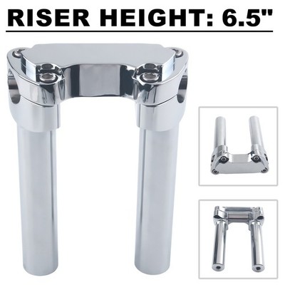  6.5'' Straight Riser 1'' Top Clamp Fit  for Harley-Dyna Wide Road Glide Softail