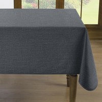 Wachstuchtischdecke 80X80 Cm Anthrazit Leinenoptik Wetterfest PVC FüR Garten