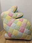 Cupcakes & Cashmere Pastel  QUILTED Easter Bunny Rabbit 18” Throw Pillow NWOT
