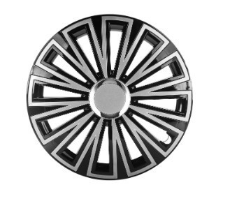 16'' Zoll Radkappe Schwarz Silber Radzierblende Radblende SUNSET 16 CZ-SR