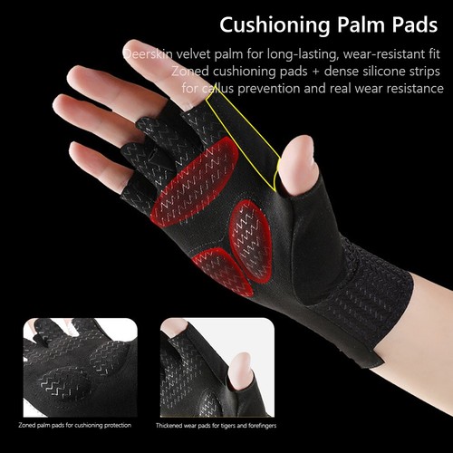 Cycling Gloves Breathable Non-slip Half Finger Sports Summer Shockproof Gloves - Picture 13 of 20
