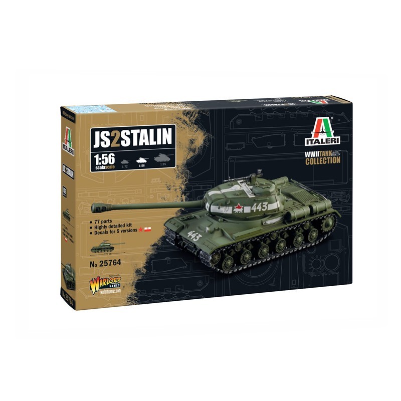 Maquette JS-2 Stalin Italeri 25764 char soviétique miniature 1/56 en plastique
