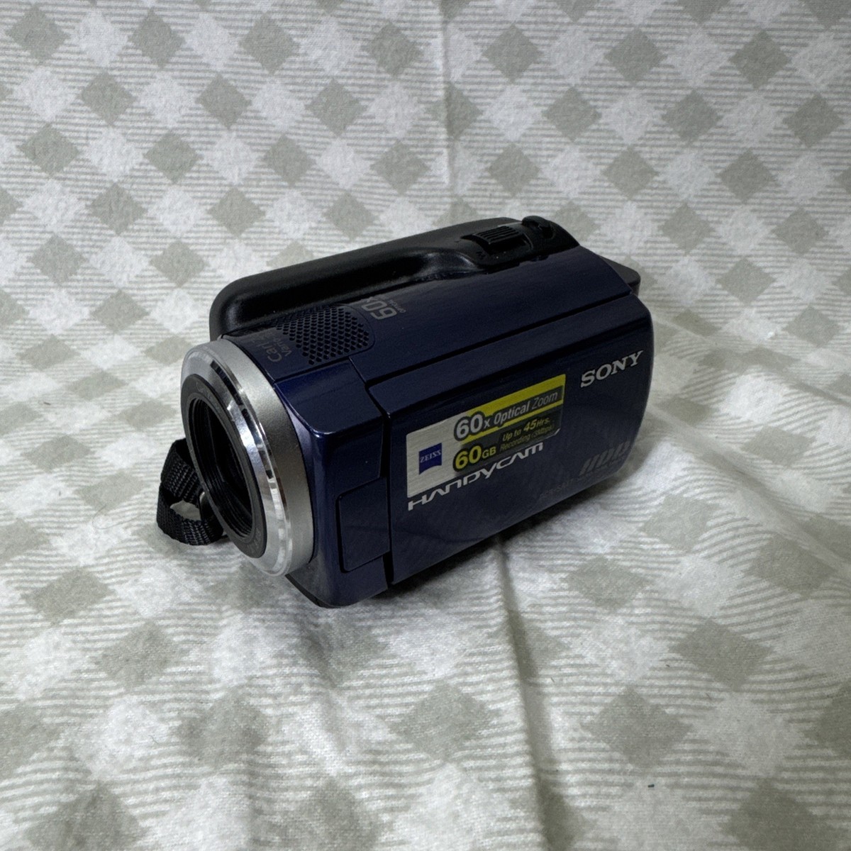 SONY Handycam フルHD 60GB HDD Sony DCR-SR47 60GB Handycam Camcorder (Blue) DCRSR47/L B&H Photo