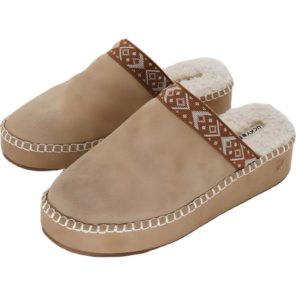 Lucky Brand Distressed Suede Womens Mule Shoes Size 7.5 Excellent - Image 2 of 4