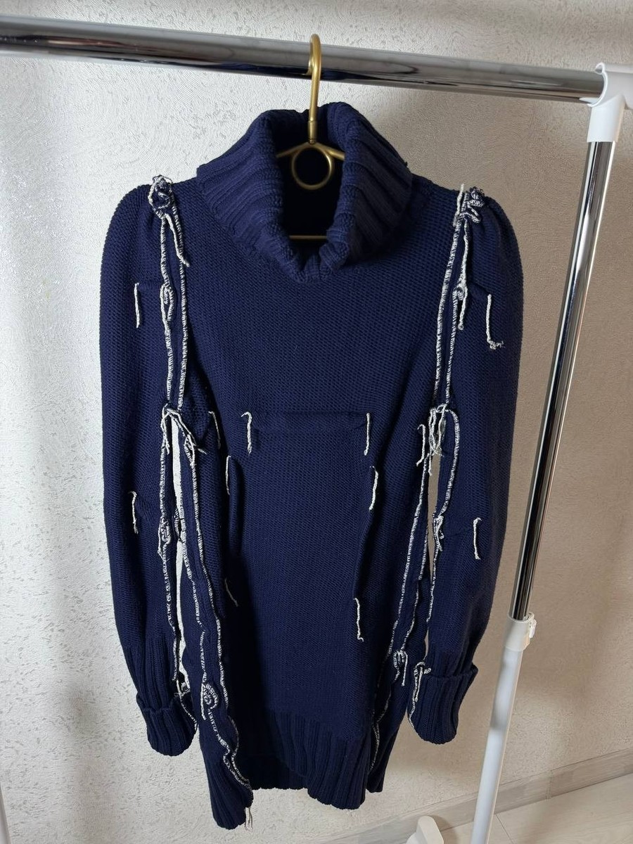 Maison Martin Margiela x H&M 2012 Navy Deconstructed Wool Sweater
