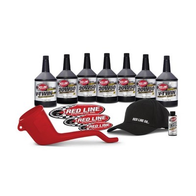 Red Line 90226 20W50 Powersport Motor Oil V-Twin - 1 Powerpack Kit