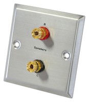 Dynavox LS-WAND-ANSCHLUSSBLENDE Edelstahl 2 Bananenbuchsen 1 StÜCk