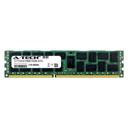 8GB DDR3 PC3-12800R RDIMM (Crucial CT102472BB160B Equivalent) Server Memory RAM - Picture 1 of 2