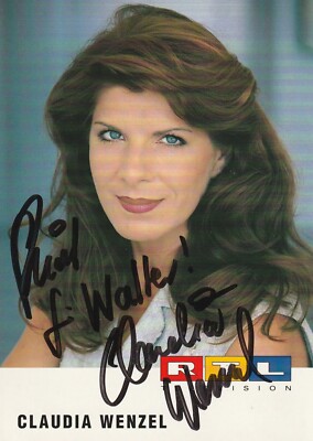 original signiertes Autogramm von Claudia Wenzel