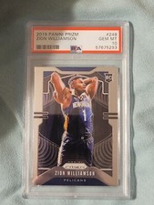 2019-20 Panini Prizm Basketball Zion Williamson Rookie RC Card #248 - PSA 10 🔥