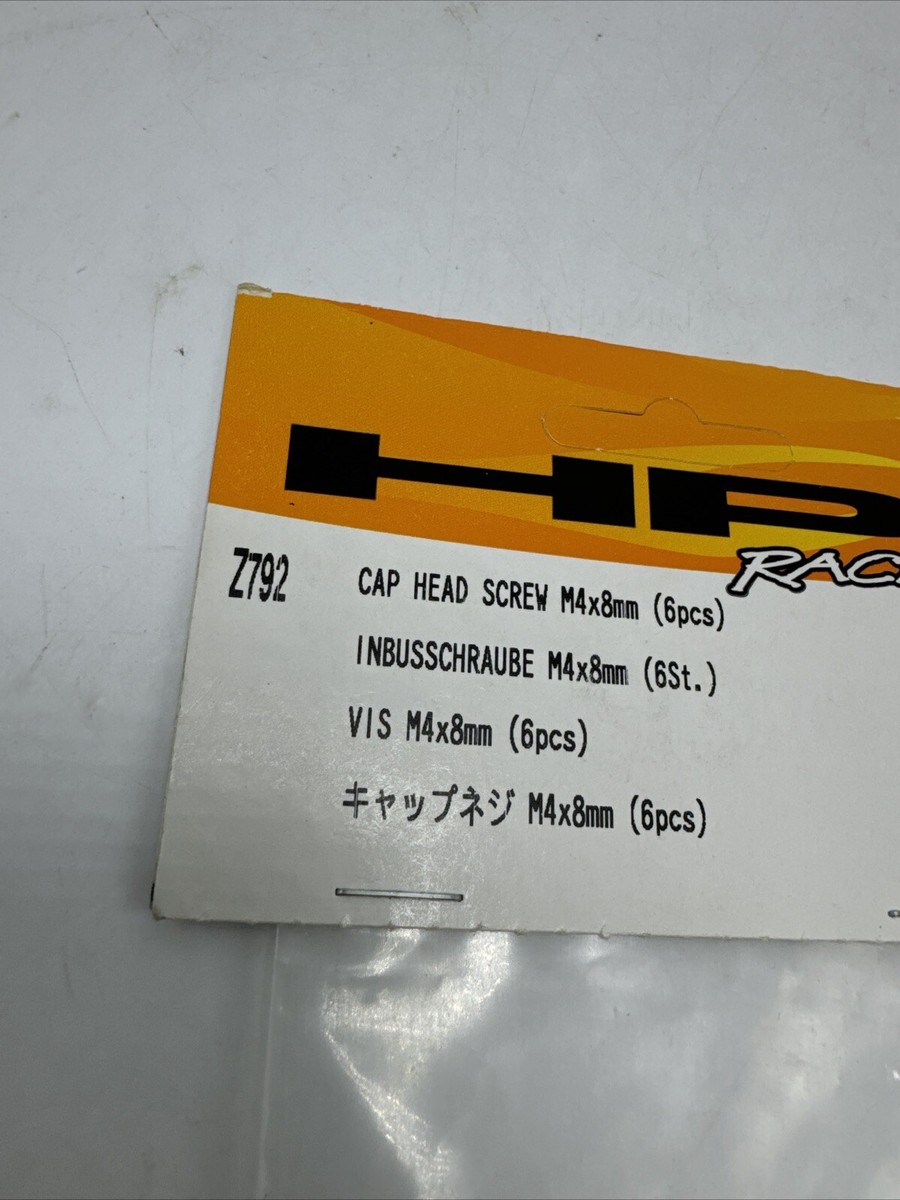 HPI Racing Cap Head Screw M4 X 8mm New In Package 6pcs HPI Racing Cap Head Screw M4 X 8mm New In Package 6pcs