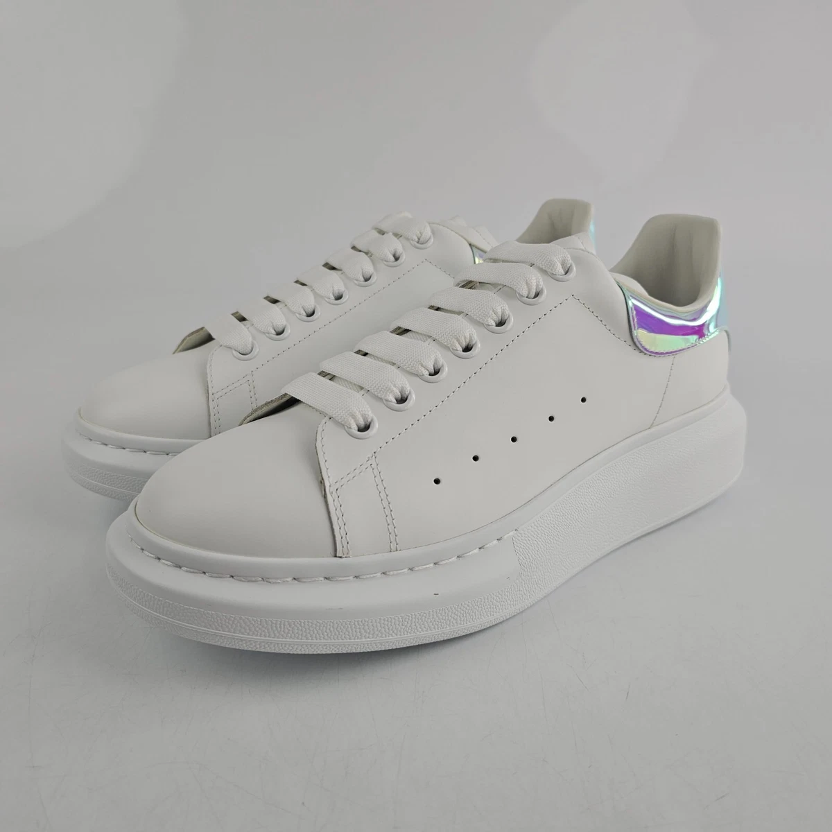 Alexander McQueen Oversized Men's White/Silver Sneakers New