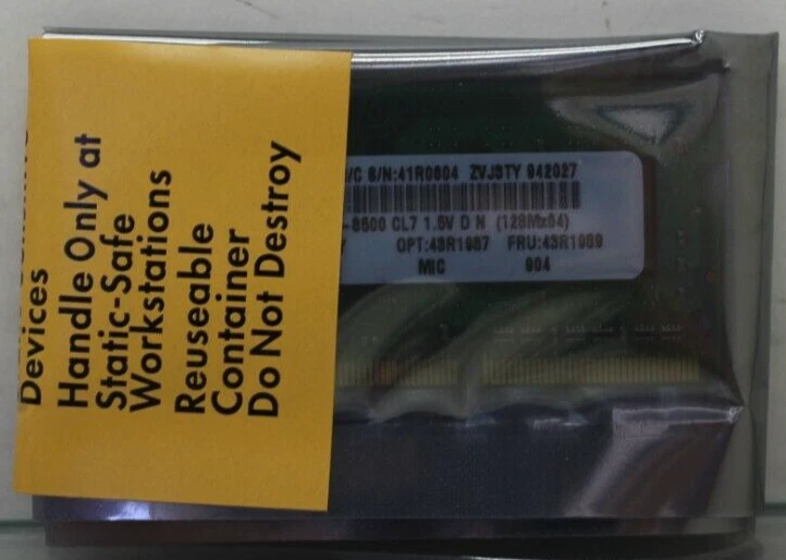 Lenovo 1GB PC3-8500 1066MHz DDR3 43R1987 - Image 3 of 3