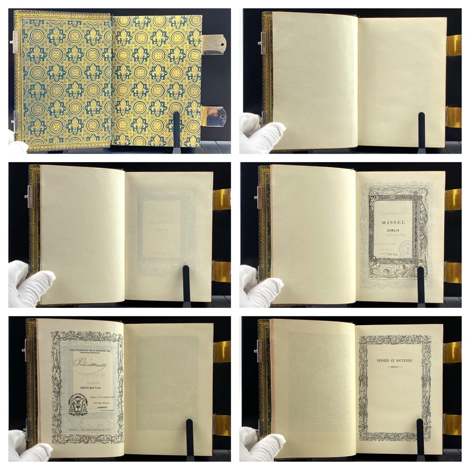 1882 Missel Romain, No 154, Pellion & Marchet Freres Editeurs, France, Dijon Foto 4 de 4