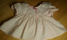Vintage Jo Lene Pastel Pink Baby Girl/Doll Dress Size 0-6 months