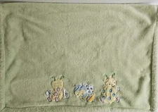 Kids Line Green Yellow Ladybug Bee 3 Bug Plush Fleece Baby Blanket Vtg Kidsline