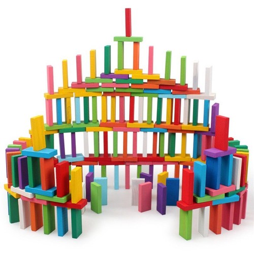 Domino 240 Pieces Set Wooden Kids Game Play Racing Educational Toys for Children - Picture 23 of 23