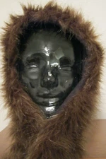 ANIMAL HEAD FUR HAT WITH EARS AND LONG SCARF MADE BY IN MOTION DESIGN, INC. WARM