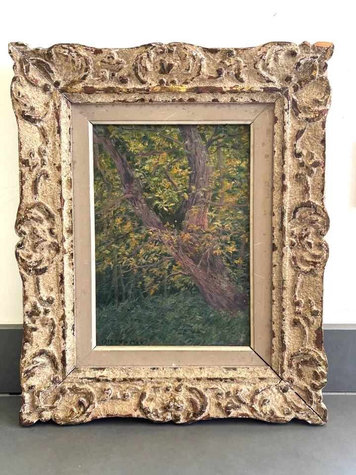 Léon Giran-max (1867-1927), Etude d'Arbre, Huile Sur Toile, tableau ancien - Photo 1/4