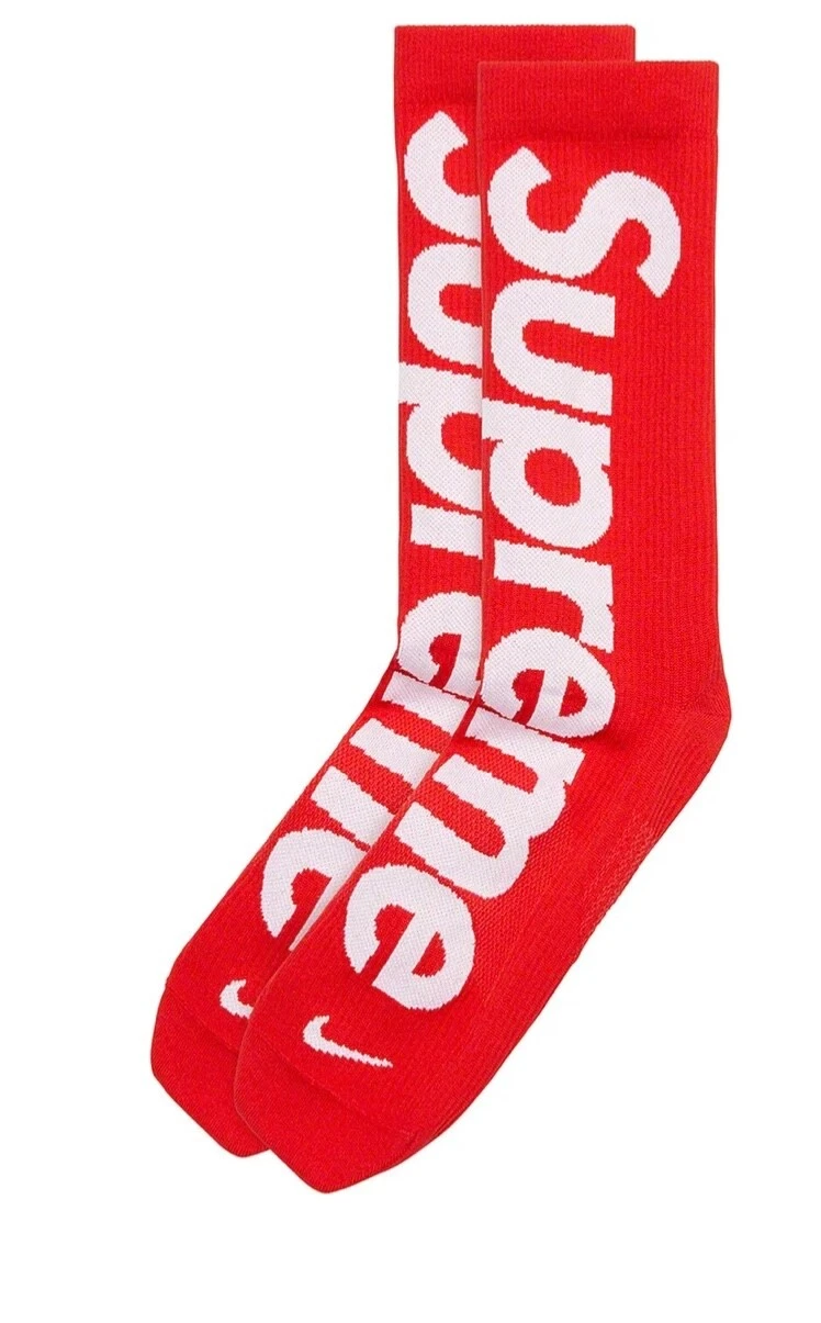 Supreme Nike Lightweight Red Crew chaussettes taille 4 10 11,5 M