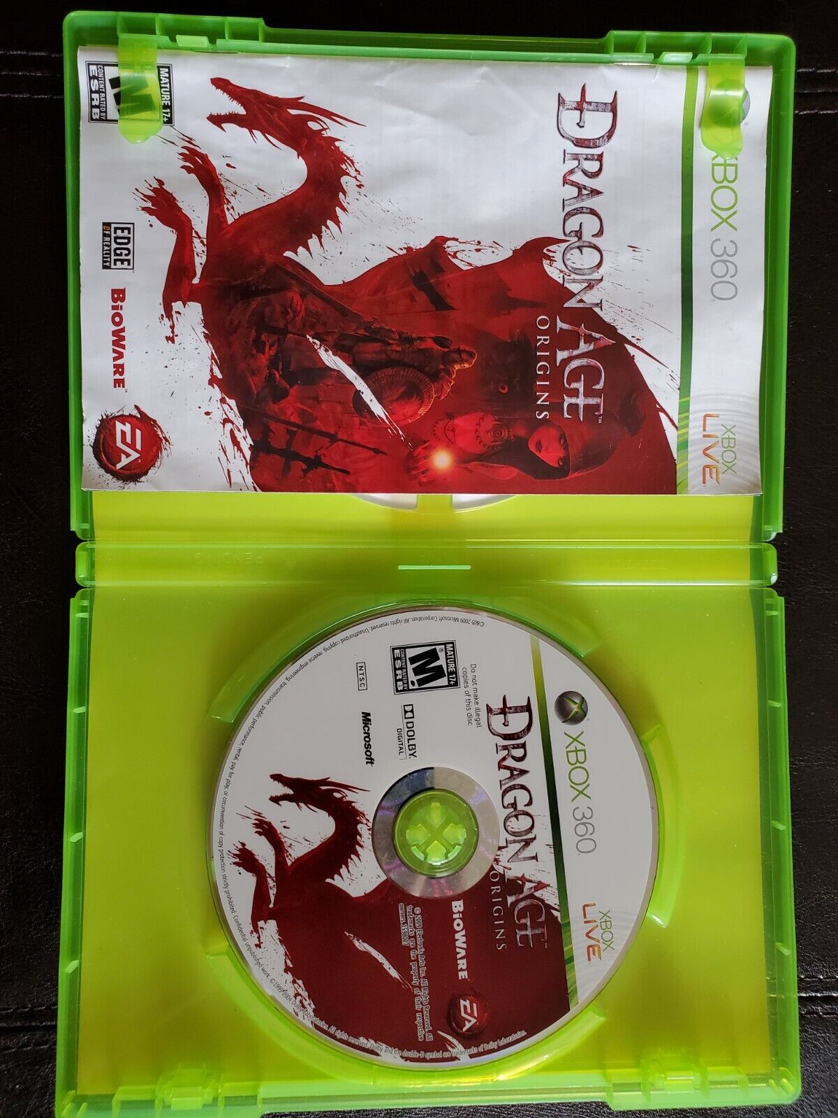 Dragon Age Origins (Microsoft Xbox 360) Original Release Complete  14633159806