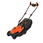 BLACK+DECKER BEMW451BH-B1 35L Grassbox Lawn Mower With Bike Handle,(Red & Black)
