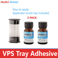 Dental MARK3 VPS Vinyl Tray Adhesive 10 ml, 2 PACK Exp 11/2028, made in USA
