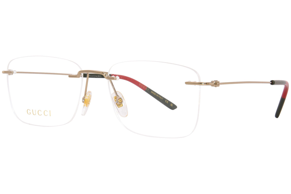 Gucci Urban Light Gold Metal Rimless Eyeglasses (GG0399O-002 Gucci Urban Light Gold Metal Rimless Eyeglasses (GG0399O-002