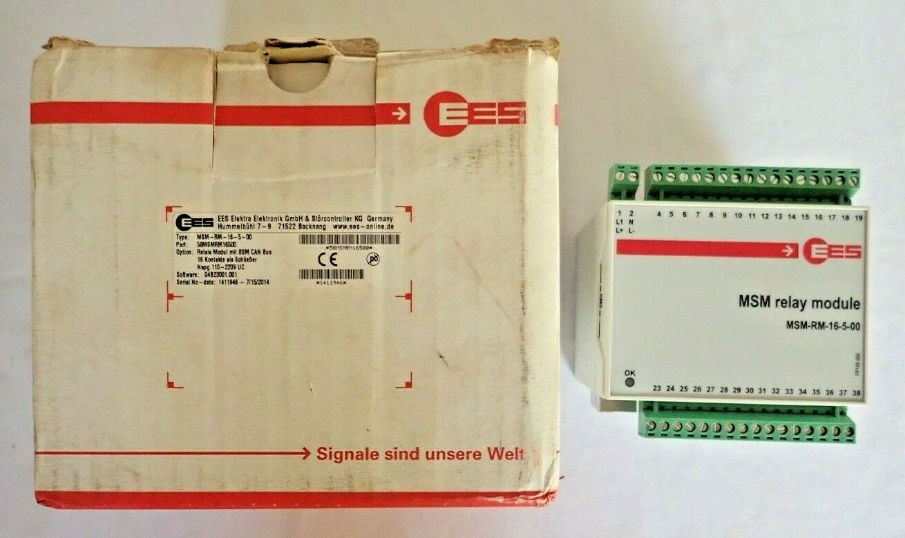 EES MSM-RM-16-5-00 58MSMRM16500 RELAY MODULE W/ 04B23001.001 SOFTWARE ...