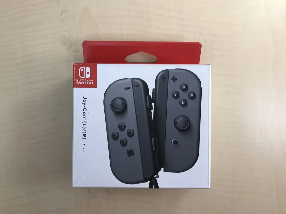 Nintendo Switch Joy-Con (L/R)-Gray Grey Controller Wireless With Wrist  Straps