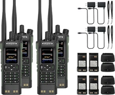 4X 10W BAOFENG DM32 DMR Walkie Talkie Digital Simulation GPS APRS Air Band Radio
