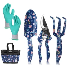 WORKPRO 5PC Garden Tool Set w/Bag Heavy Duty Gardening Tool Set Garden Hand Tool