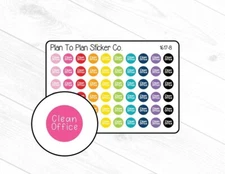 1617-8~~Clean Office Dots Planner Stickers.