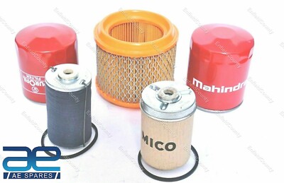 AEspares Filter Economy Set 5 Stück Für Mahindra Traktor E-350 3505 C4005 4505