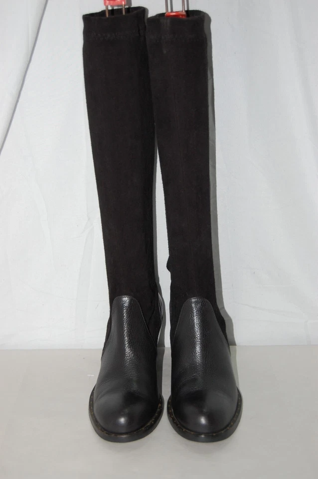 6.5❤️Robert Clergerie Stretch Suede Leather Knee High Heels Mid Calf Tall BOOTS - Image 4 of 4
