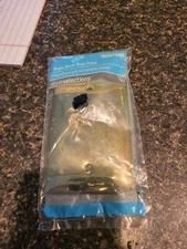 Style Selections Polished Brass Finish Steel Single Blank Wall Plate w/ Screws