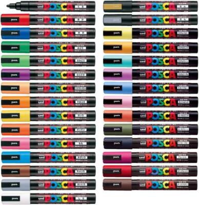 Mitsubishi Pencil Uni Posca PC-5M Marker - Medium Round Tip Blue Paint Marker