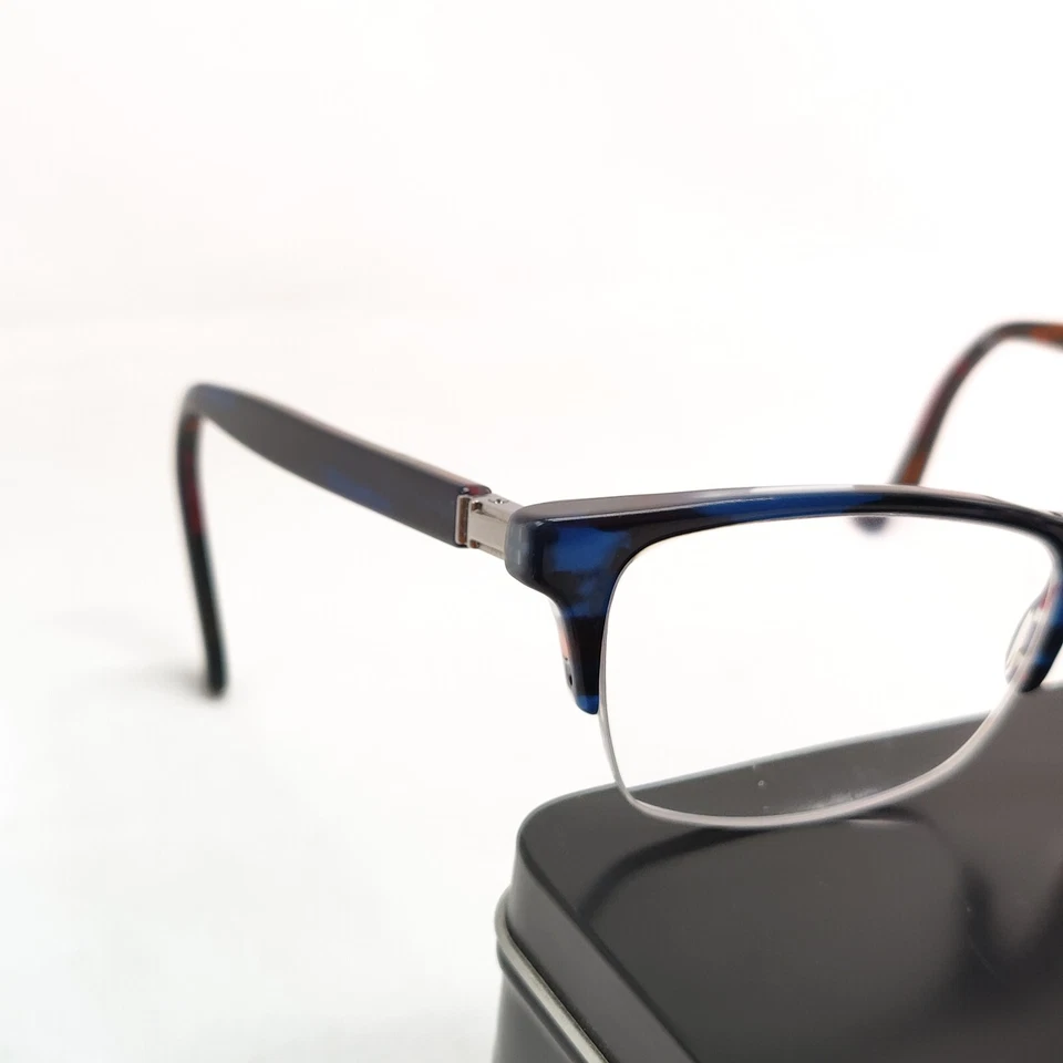 Monturas de gafas Jean Lafont Nabab 53 mm azul multicolor 53-16-142 hechas en Francia Foto 3 de 4