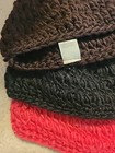 Colorful LOT OF 5  Crocheted Knit Winter Hat Beanies Youth & Teen Fun Colors — photo 3
