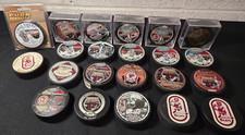 HUGE LOT OF 22 VINTAGE AHL PUCKS - Hershey Bears Calder Cup Playoffs Champions
