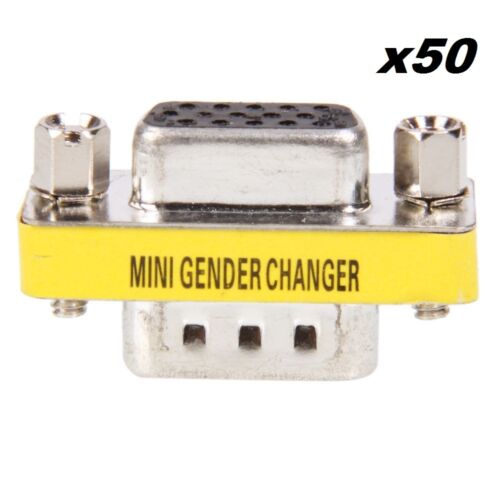New 15 Pin VGA SVGA Female to Male Gender Changer Coupler Adapter wholesale lots - Picture 11 of 12