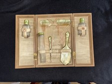 Celluloid Vintage 1930s Vanity Brush Set 6 Pieces Plus Case