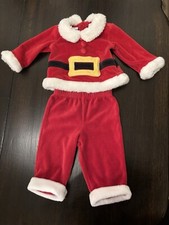 Santa Outfit Baby 3-9 M Infant Christmas 2 Piece Holiday Picture Perfect Festive