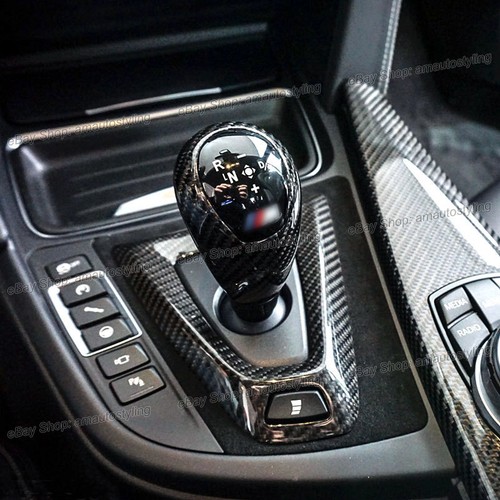 3x Replacement Carbon Fiber Gear Knob Hand Brake Trim For BMW M3 F80 M4 F82 F83 - Picture 6 of 12