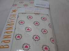 New Bananafish CALICO OWLS Collection Crib Fitted Sheet  Pink Hearts NIP