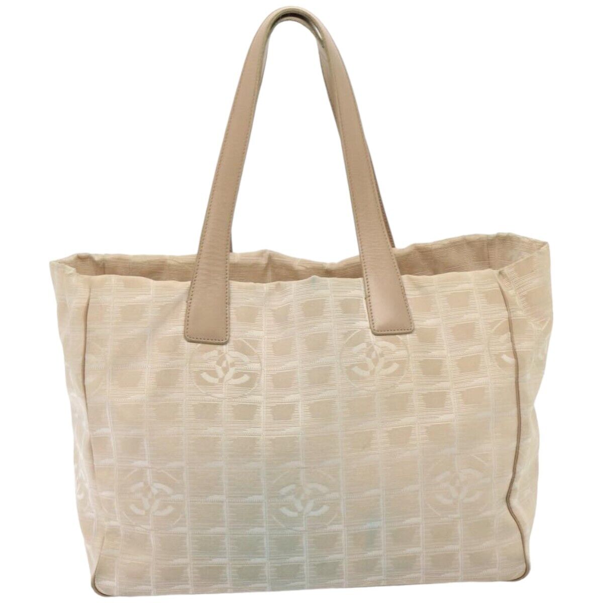 CHANEL New Travel Line Tote Bag Nylon Beige CC Auth 76174 | eBay CHANEL New Travel Line Tote Bag Nylon Beige CC Auth 76174 | eBay