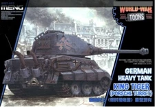 Meng Model Misc King Tiger (Porsche Turret) Hvy. Tank 'War Toons' #WWT003 📌USA