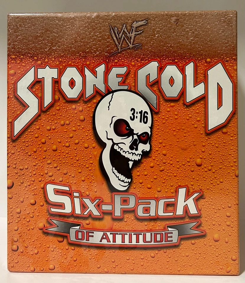 WWE WWF Stone Cold 6 Six Pack of Attitude VHS Box Set New 5 Tapes + Tshirt WCW - Image 2 of 4